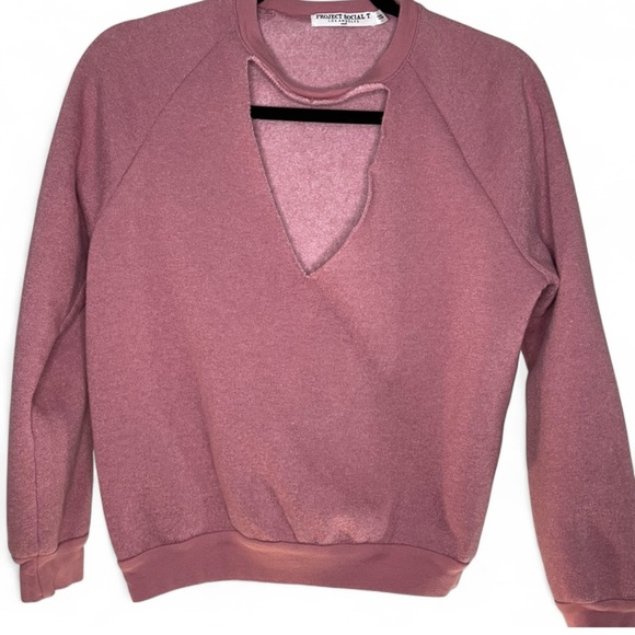 Project Social T Mauve V-Neck Sweater - Picture 4 of 5
